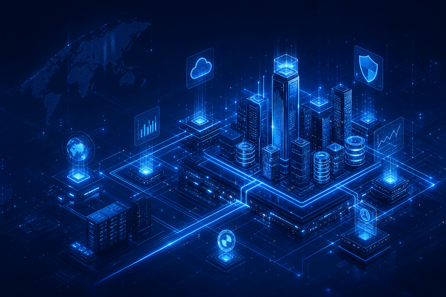 Hình nền công nghệ số tương lai của TechNova