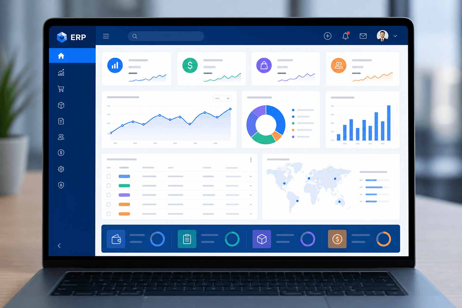 Giao diện phần mềm TN-ERP